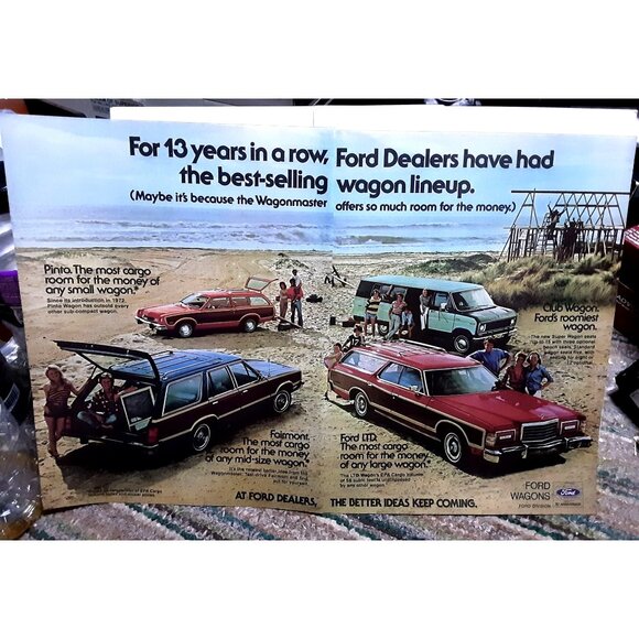 1978 Ford Wagon Lineup Fairmont Pinto LTD Club Wagon Original print ad - Picture 1 of 1